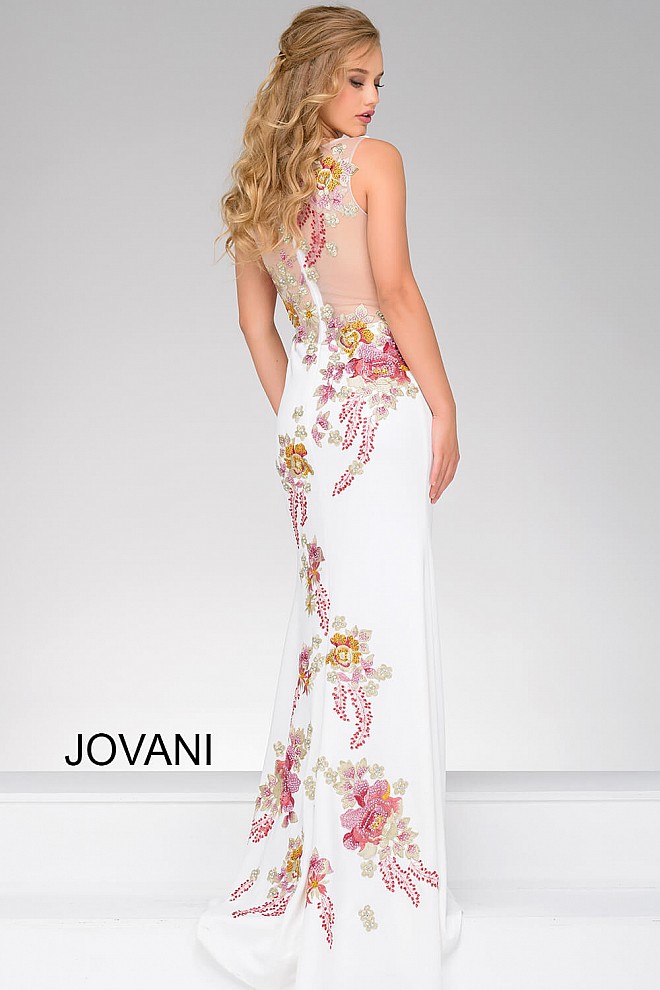 Multi Floral Fitted Long Gown - Play Dress Up